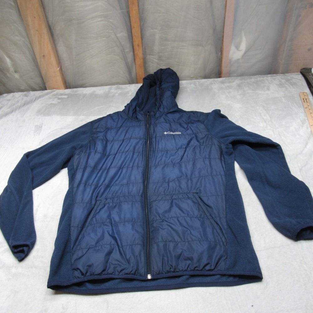 Columbia‎ Jacket Mens Large Blue Insulated Thermal Coil Hybrid Robinson Mountain